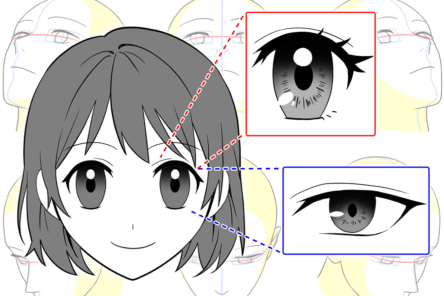 Easy！ Basics and applications for drawing illustrations of eyes! Tips for drawing cute eyes